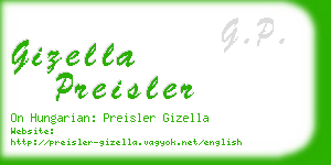 gizella preisler business card